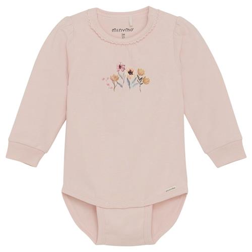 Minymo GOTS Baby Body Peach Whip 86 cm  Lyserød  86 cm  Drenge, Piger