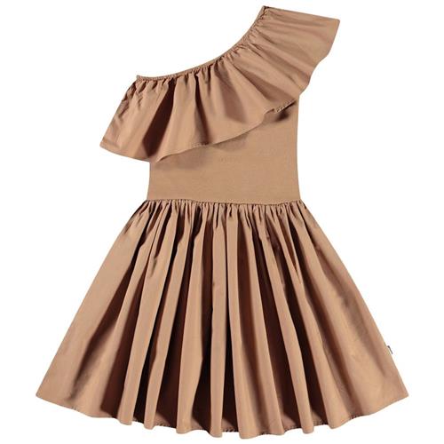 Molo Chloey Short Sleeve Dress Sandalwood 98/104 cm  Brun  98/104 cm  Piger
