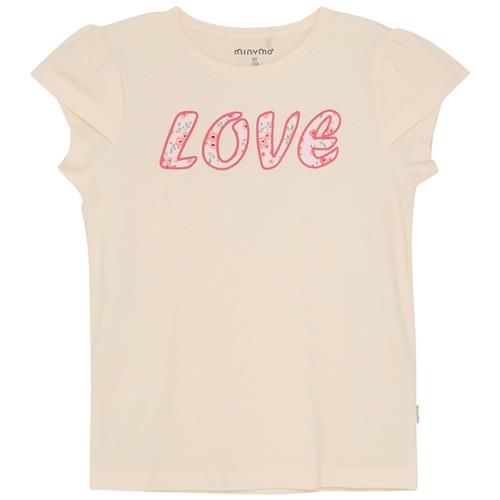 Minymo GOTS T-shirt White Swan 110 cm  Hvid  110 cm  Piger