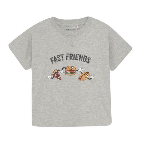 Minymo T-shirt Grey Melange 92 cm  Grå  92 cm  Drenge