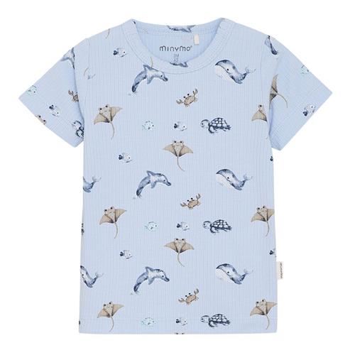 Minymo T-shirt Aop Skyway 56 cm  Blå  56 cm  Drenge