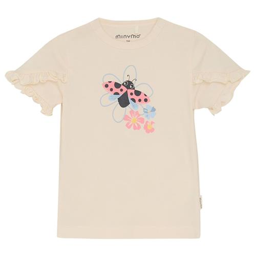 Minymo GOTS T-shirt White Swan 74 cm  Hvid  74 cm  Drenge, Piger