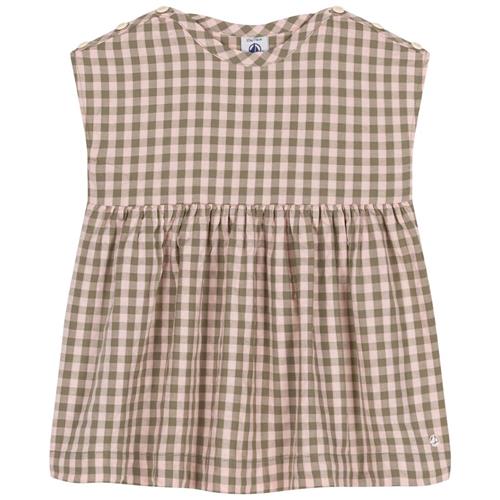 Petit Bateau Gingham Kjole Lyserød 6 Months  Lyserød  6 måneder  Piger