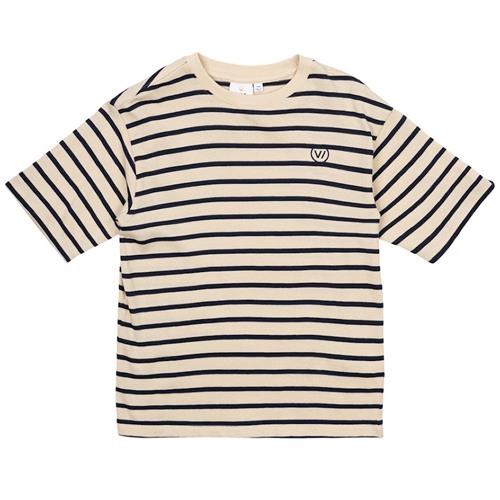 The New GOTS Nero Tee Mood Indigo Striped Mood Indigo Striped 7-8 Y  Marineblå  7-8 år  Drenge