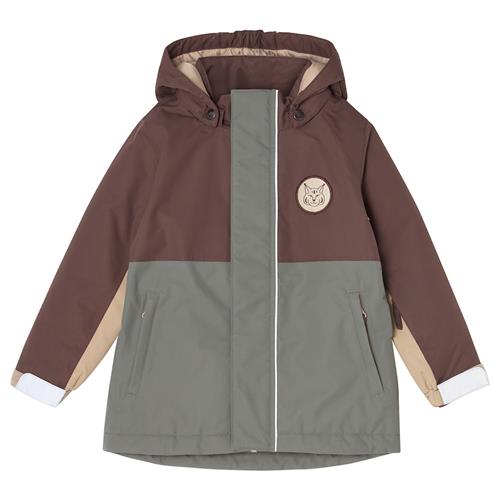 Kuling Sarek Skijakke Green/brown/sand Blocking  134 cm  Brun  134 cm  Drenge, Piger