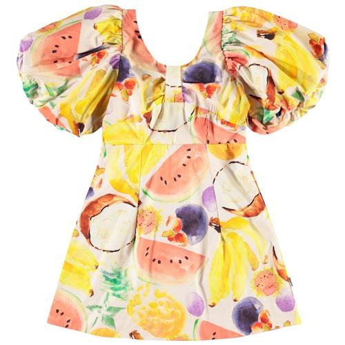 Molo Cissy Short-Sleeved Dress Fruit Salad 98/104 cm  Beige  98/104 cm  Piger