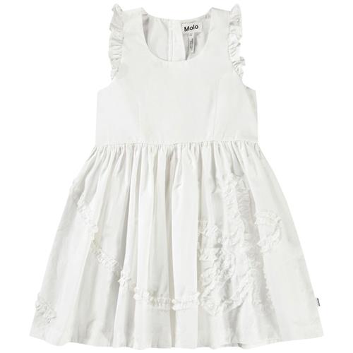 Molo Cortney Short-Sleeved Dress Crisp White 110/116 cm  Hvid  110/116 cm  Piger