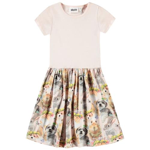 Molo Cissa Short-Sleeved Dress Festival Friends 98/104 cm  Lyserød  98/104 cm  Piger