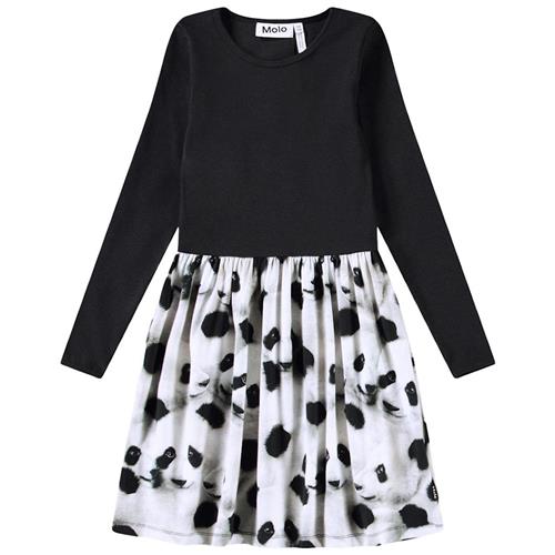 Molo Credence Long-Sleeved Dress Giant Panda 92/98 cm  Sort  92/98 cm  Piger