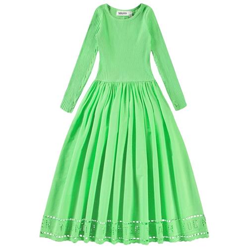 Molo Cibelle Long-Sleeved Dress Green Vibes 110/116 cm  Grøn  110/116 cm  Piger