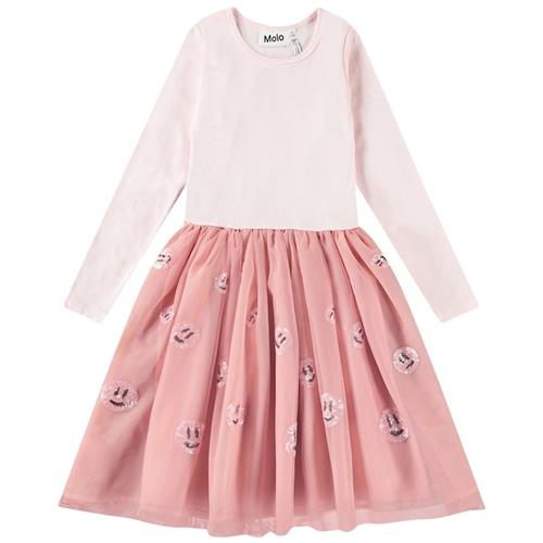 Molo Cyrus Long-Sleeved Dress Charlotte Pink 92/98 cm  Lyserød  92/98 cm  Piger