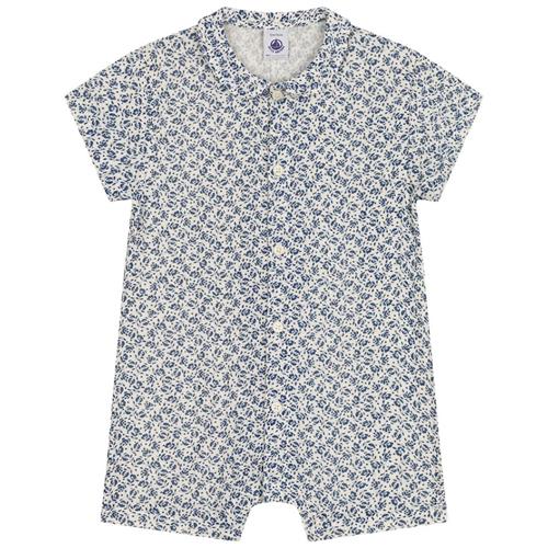 Petit Bateau Blomstret Romper Cremefarvet 18 Months  Blå  18 måneder  Piger