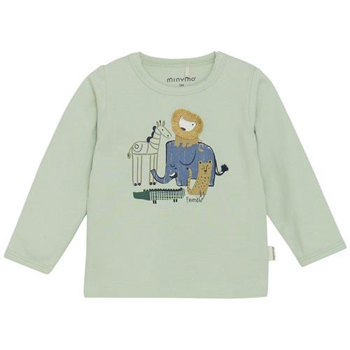 Minymo Langærmet T-shirt Sea Foam 56 cm  Grøn  56 cm  Drenge, Piger