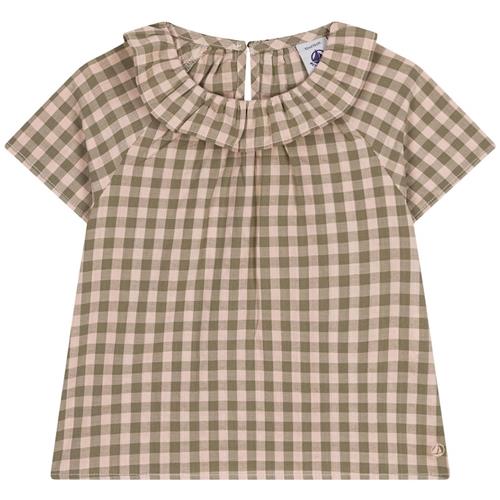 Petit Bateau Gingham Bluse Lyserød 18 Months  Lyserød  18 måneder  Piger