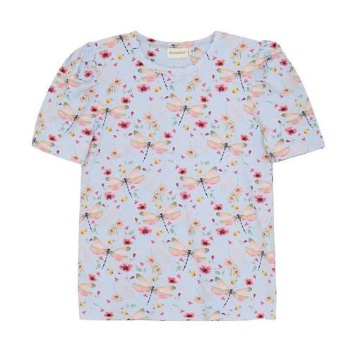 Minymo GOTS T-shirt Aop Skyway 92 cm  Blå  92 cm  Piger