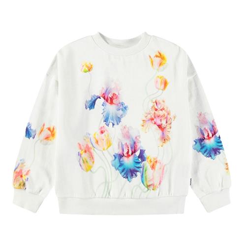 Molo Maxi Sweatshirt Petals Galore 110 cm  Hvid  110 cm  Piger