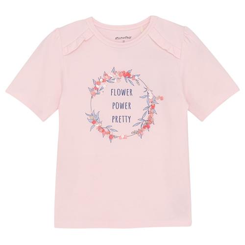 Minymo T-shirt Pink Dogwood 98 cm  Lyserød  98 cm  Piger