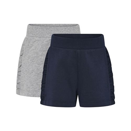 Minymo Basic 2-pak Sweatshorts Dark Navy 104cm  Marineblå  104 cm  Piger