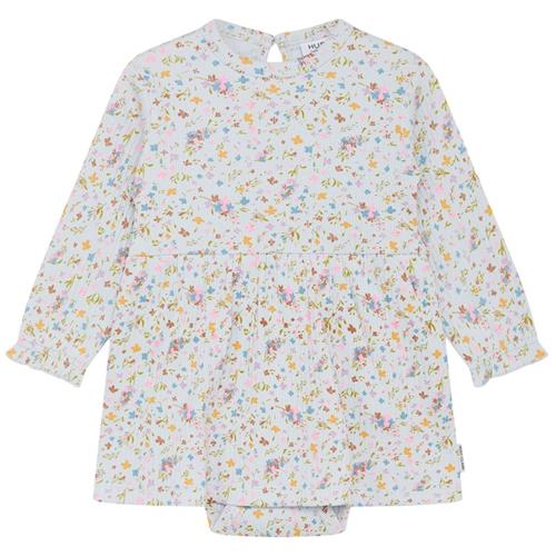 Hust&Claire Denete Blomstret Bodykjole Water 56 cm  Blå  56 cm  Piger