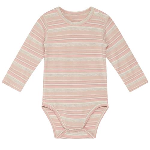 Hust&Claire Buller Stribet Babybody Peach Rose 62 cm  Lyserød  62 cm  Piger