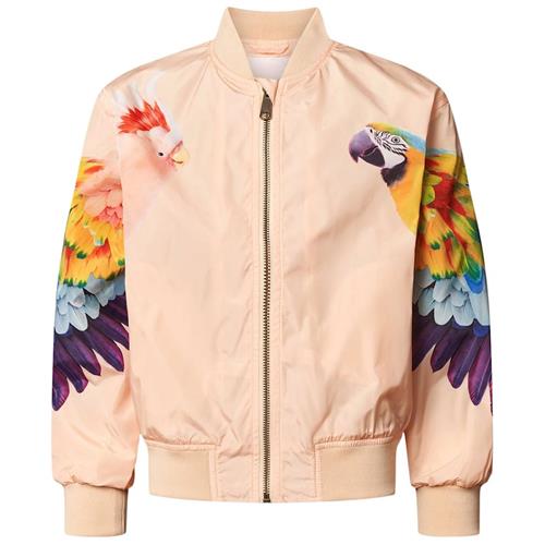 Molo Haliva Jacket Fantasy Parrots 104cm  Orange.  104 cm  Drenge, Piger