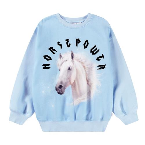 Molo Monti Sweatshirt Horsepower 104cm  Blå  104 cm  Piger