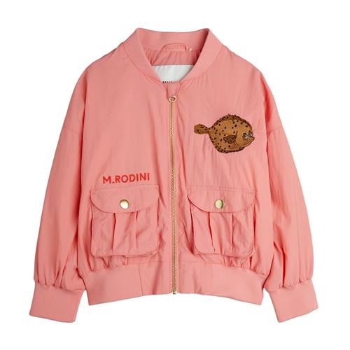 Mini Rodini Flundra Nylon Baseball-jakke Pink 104/110 cm  Lyserød  104/110 cm  Piger