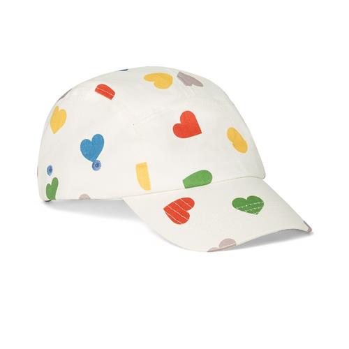 Kuling Laholm Hætte Rainbow Hearts 48/52 cm  Hvid  48/52 cm  Drenge, Piger