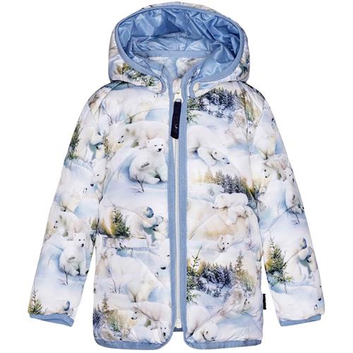 Molo Harmony Vinterjakke Snowy Bears 74 cm  Hvid  74 cm  Drenge, Piger