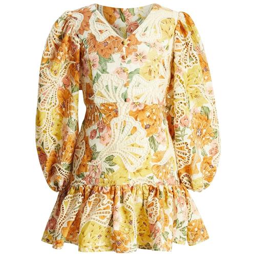 Bardot Junior Perdita Broderet Kjole Vintage Flor 7 Y  Gul  7 år  Piger