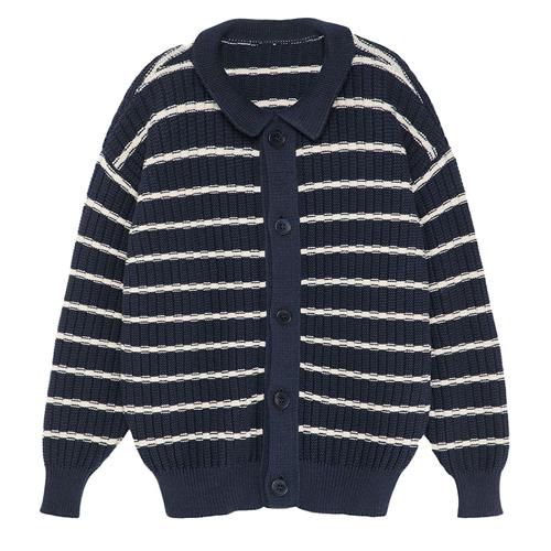 True Artist Nº03 Cardigan Navy Blue 4-5 Y  Blå  4-5 år  Drenge, Piger