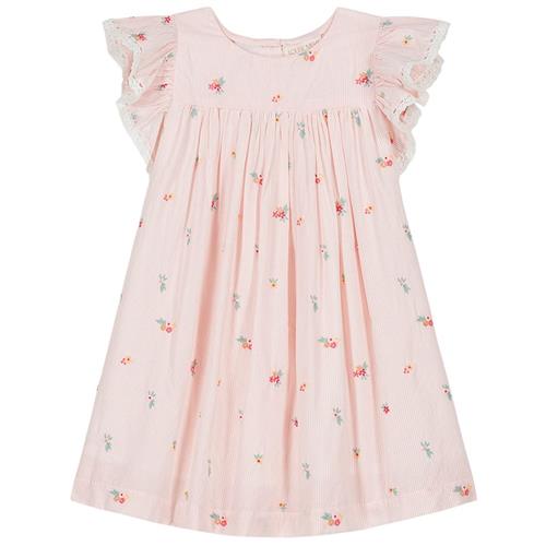 Louise Misha Shanti Kjole Pink Bouquet Stripes 24 months  Lyserød  24 måneder  Piger