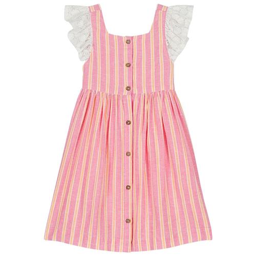 Louise Misha Moonie Kjole Pink Gelato Stripes 6 Y  Lyserød  6 år  Piger