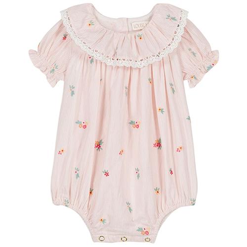 Louise Misha Yolia Romper Pink Bouquet Stripes 18 months  Lyserød  18 måneder  Piger