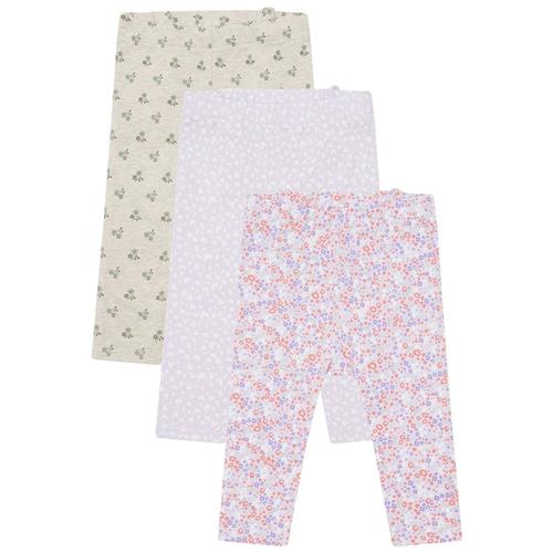 Hust&Claire Liva 3-pak Leggings Wheat Melange 56 cm  Lyserød  56 cm  Piger