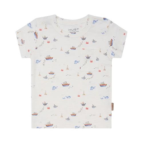 Hust&Claire August T-shirt Ivory 62 cm  Hvid  62 cm  Drenge