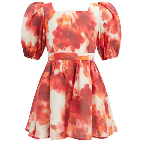 Bardot Junior Marla Abstract Mini Blomstret Kjole Poppy Red 8 Y  Rød  8 år  Piger