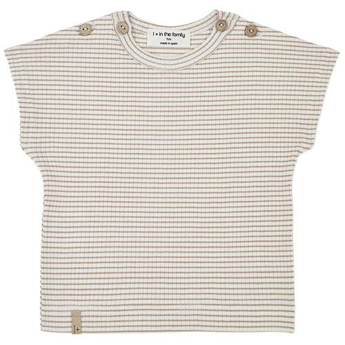 1+ in the family Jad T-shirt Clay/Ivory 3 Months  Creme  3 måneder  Drenge, Piger