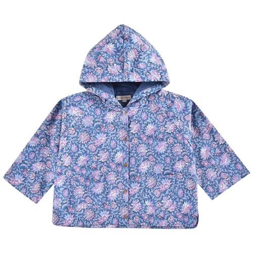 Louise Misha Felvet Regnfrakke Blue Capri Cove 6 Y Rain Blå  6 år  Piger