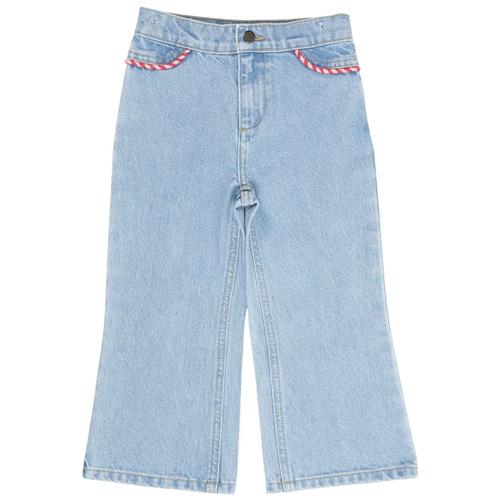 Copenhagen Colors Denimbukser Med Brede Ben Light Blue Indigo Washed 116 cm  Blå  116 cm  Piger
