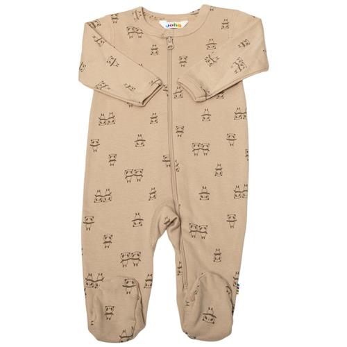 Joha Mønstret Sparkedragt Beige 70 cm  Beige  70 cm  Drenge, Piger