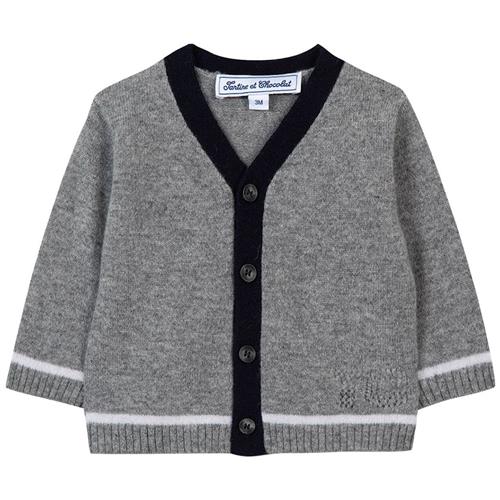Tartine et Chocolat Cardigan Grå 2 Y  Grå  2 år  Drenge