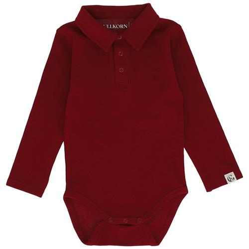 Gullkorn Sebastian Bodysuit dyb rød Deep Red-86 cm  Rød  86 cm  Drenge, Piger