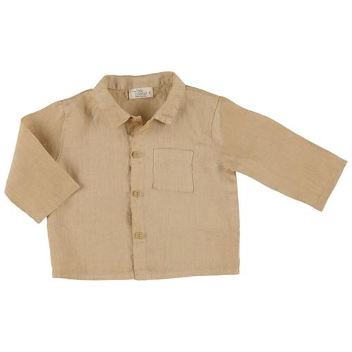 My Little Cozmo James Hørskjorte Til Baby Beige 12 months  Beige  12 måneder  Drenge