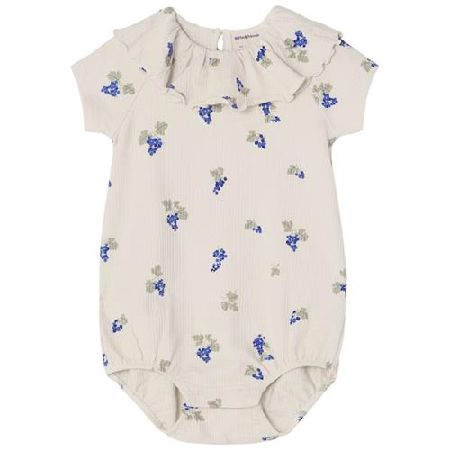 garbo&friends Romper I Jersey Grapes Ecru 50/56 cm  Hvid  50/56 cm  Drenge, Piger