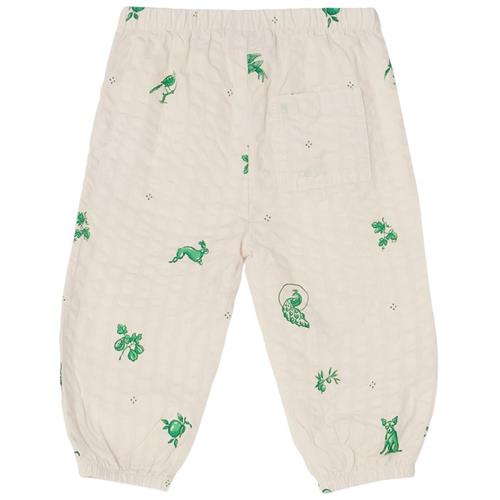garbo&friends Seersucker-bukser Azulejos Emerald 62/68 cm  Hvid  62/68 cm  Drenge, Piger