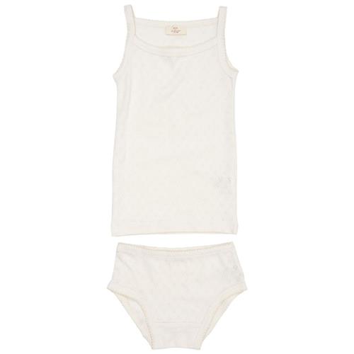 Copenhagen Colors Undertøjssæt I Pointelle Cremefarvet 92 cm  Creme  92 cm  Piger