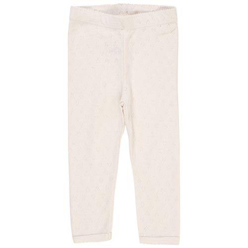 Copenhagen Colors Leggings I Pointelle Cremefarvet 50 cm  Creme  50 cm  Piger