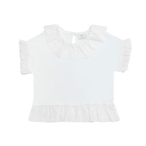 Hust&Claire Alma T-shirt White 110 cm  Hvid  110 cm  Piger