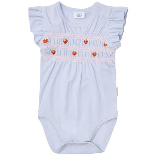 Hust&Claire Britt Baby Body Winter Sky 62 cm  Blå  62 cm  Piger